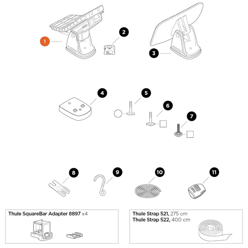 THULE DockGlide DockGrip Assembly (52828)