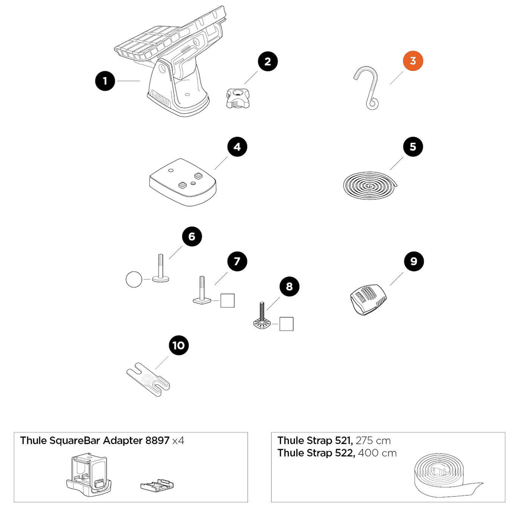 THULE DockGrip Hook Flat (52844)