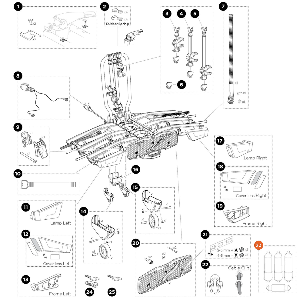 THULE EasyFold XT Bulb-set hybrid (55660)