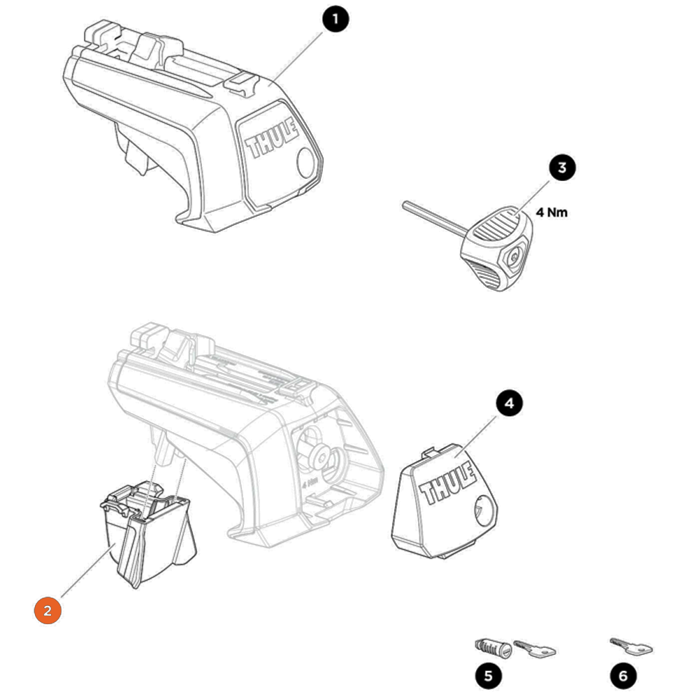 THULE Evo Raised Rail Cover (52986)