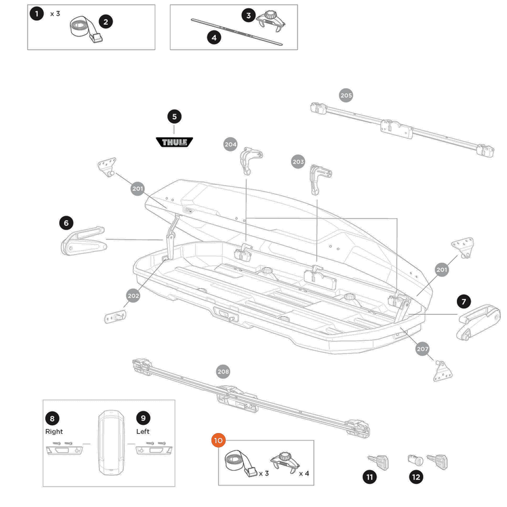 THULE Force 3 PowerClick G3 and strap kit (55082)