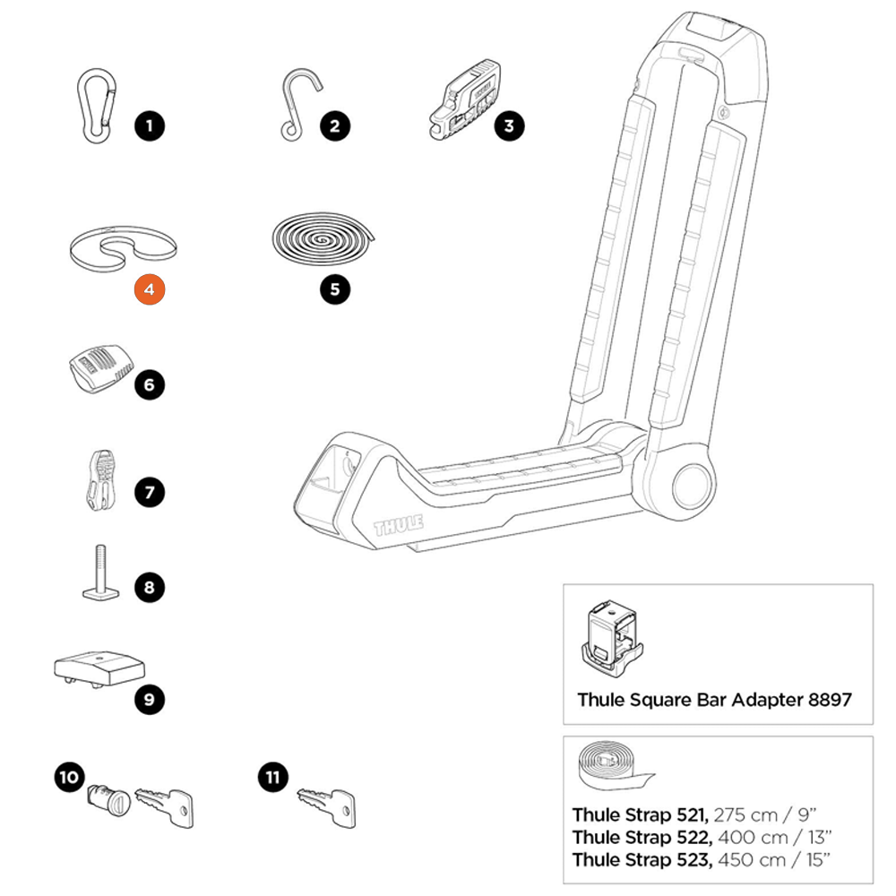 THULE Hull-a-Port Aero Attachment Strap (52835)