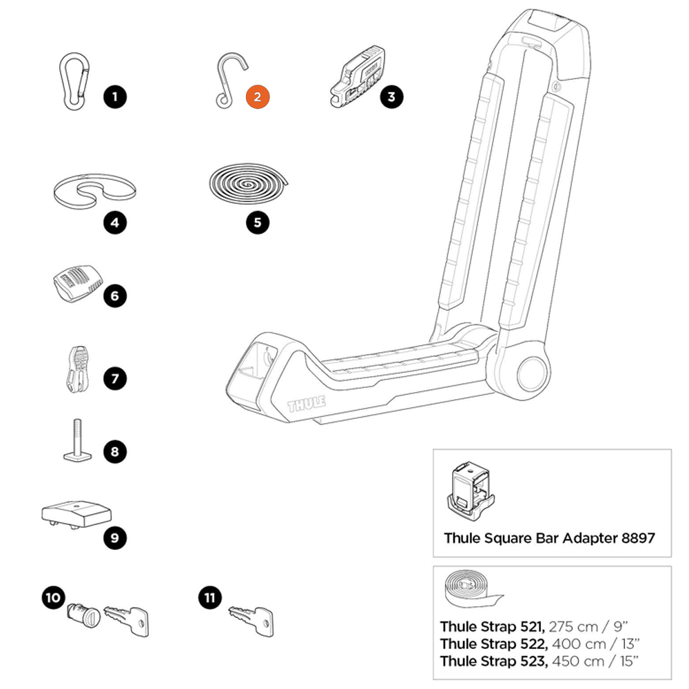 THULE Hull-a-Port Aero Hook Flat (52834)