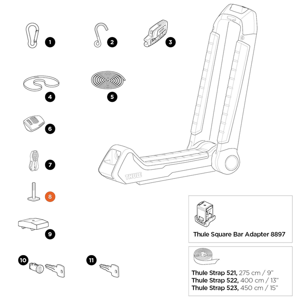 THULE Hull-a-Port Aero T Bolt (54187)