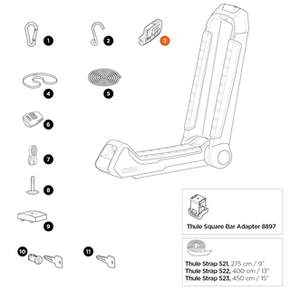 THULE Hull-a-Port Aero Tie-Down Cleat (52960)