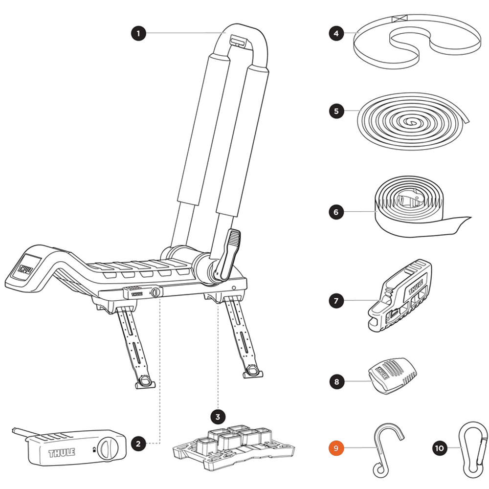 THULE Hull-a-Port XTR Hook Flat (52834)