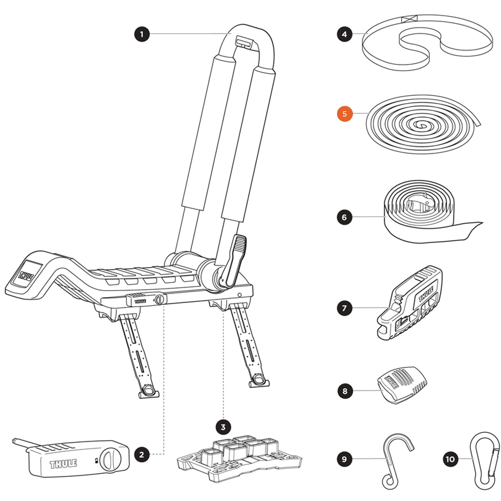 THULE Hull-a-Port XTR Rope 1/4" Diameter (52962)
