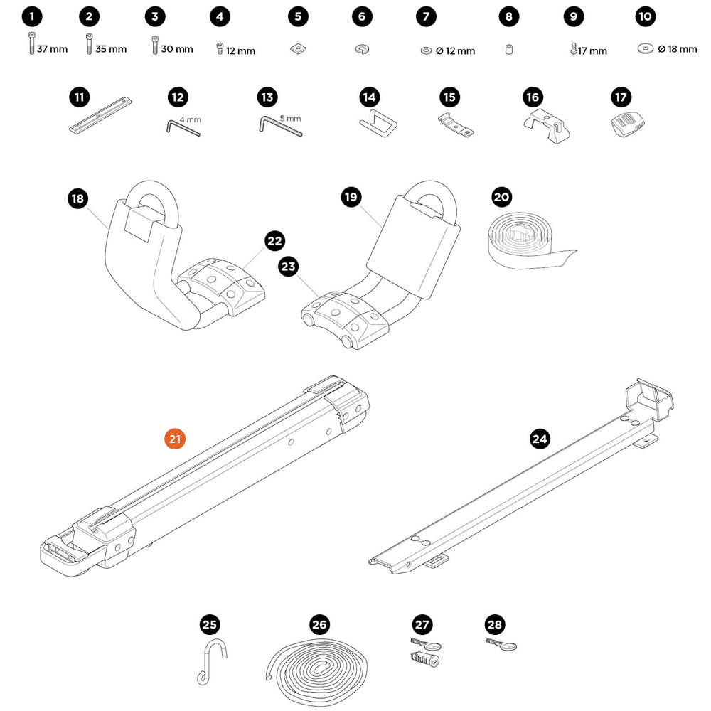 THULE Hullavator Pro Arm Assembly (56515)