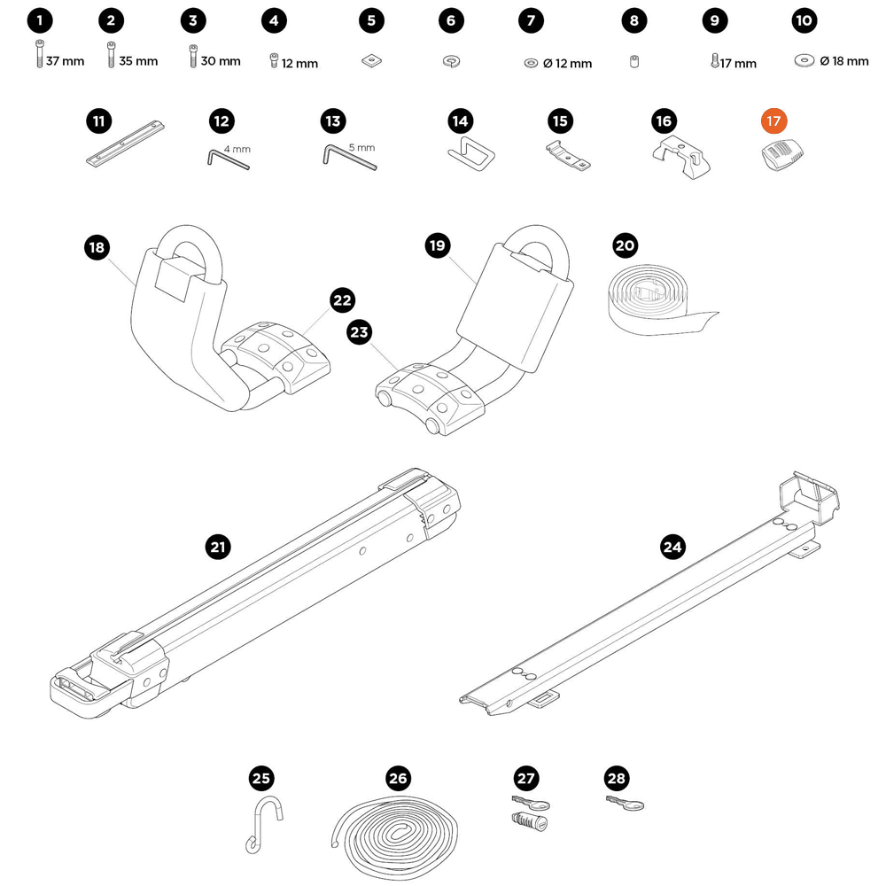 THULE Hullavator Pro Buckle Protector (34345)