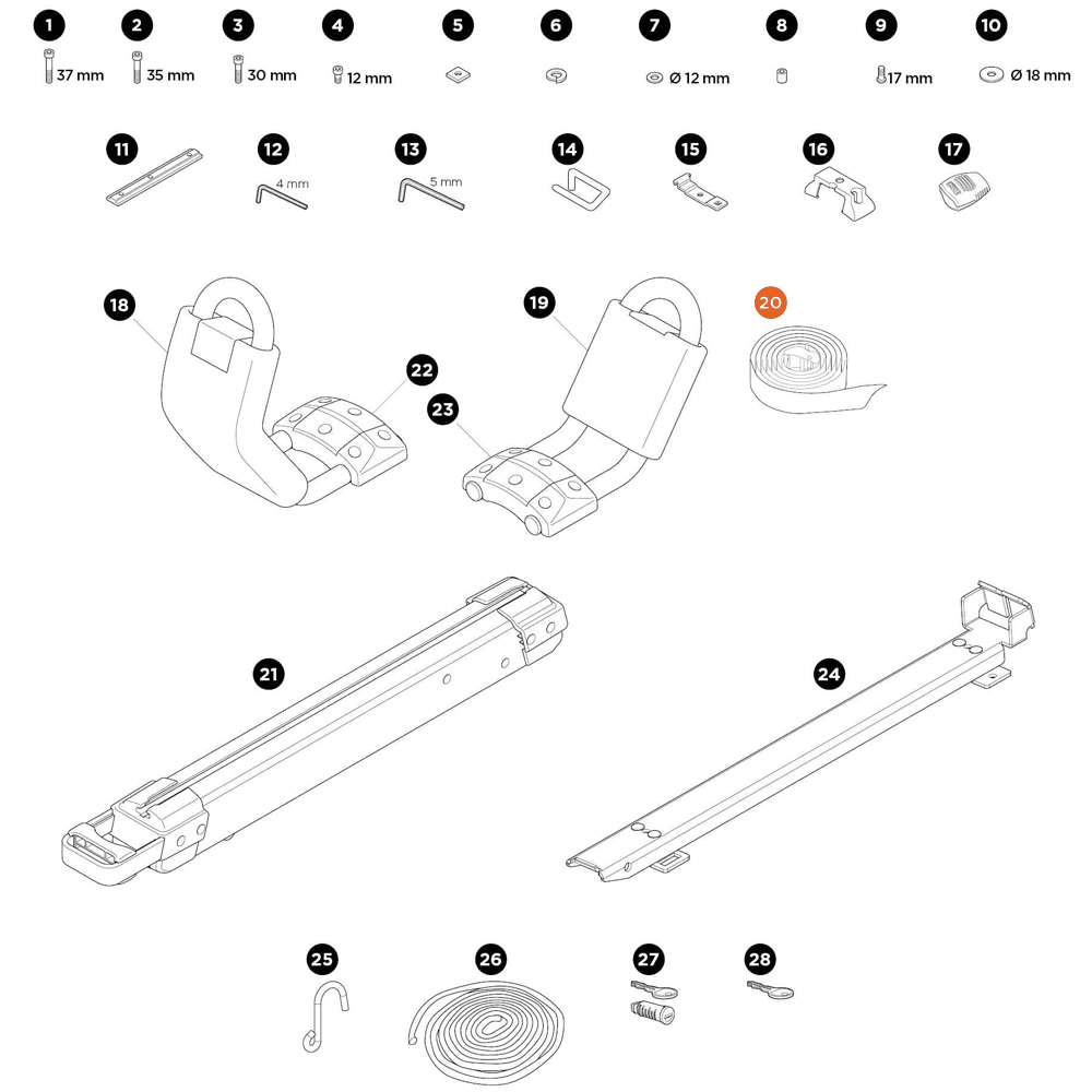 THULE Hullavator Pro Center Load Strap (56511)