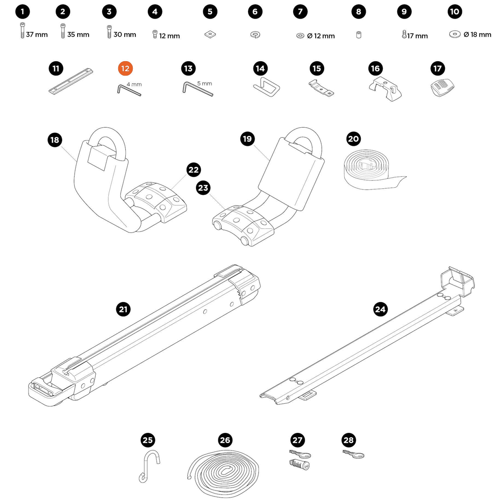 THULE Hullavator Pro Hex Key (50388)