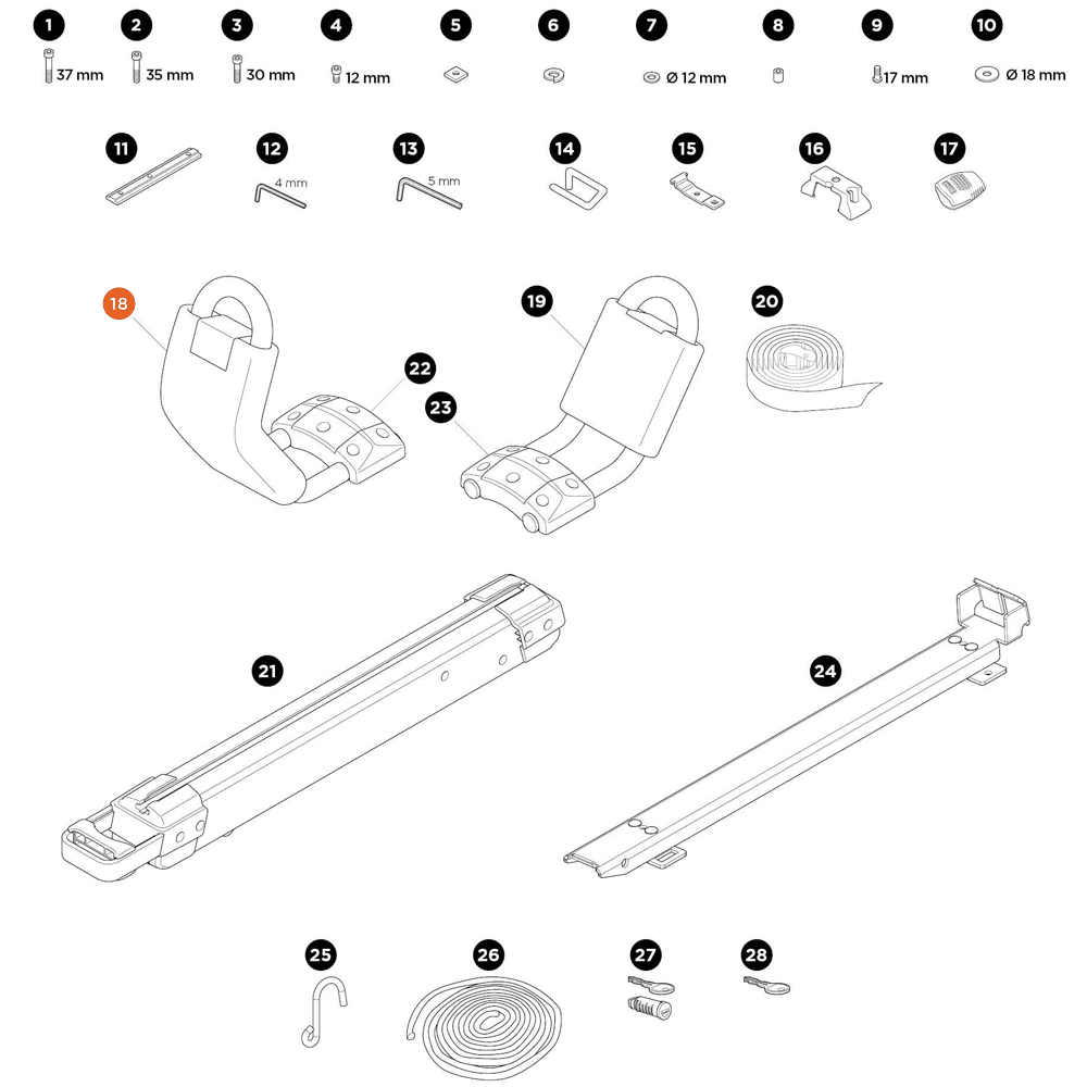 THULE Hullavator Pro Pad 9" (56454)