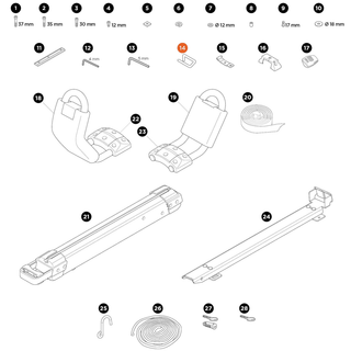 THULE Hullavator Pro Pivot Pin (52643)