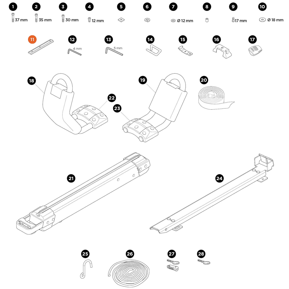THULE Hullavator Pro Slide Plate (52642)