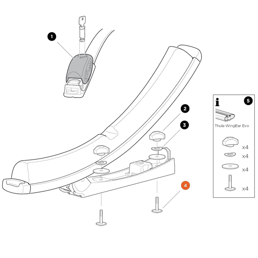 THULE K-Guard Screw M6x35 (50334)