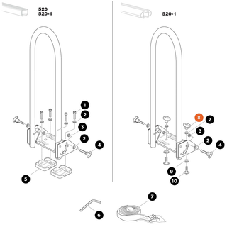 THULE Kayak Support 2 Wing knob (50107)