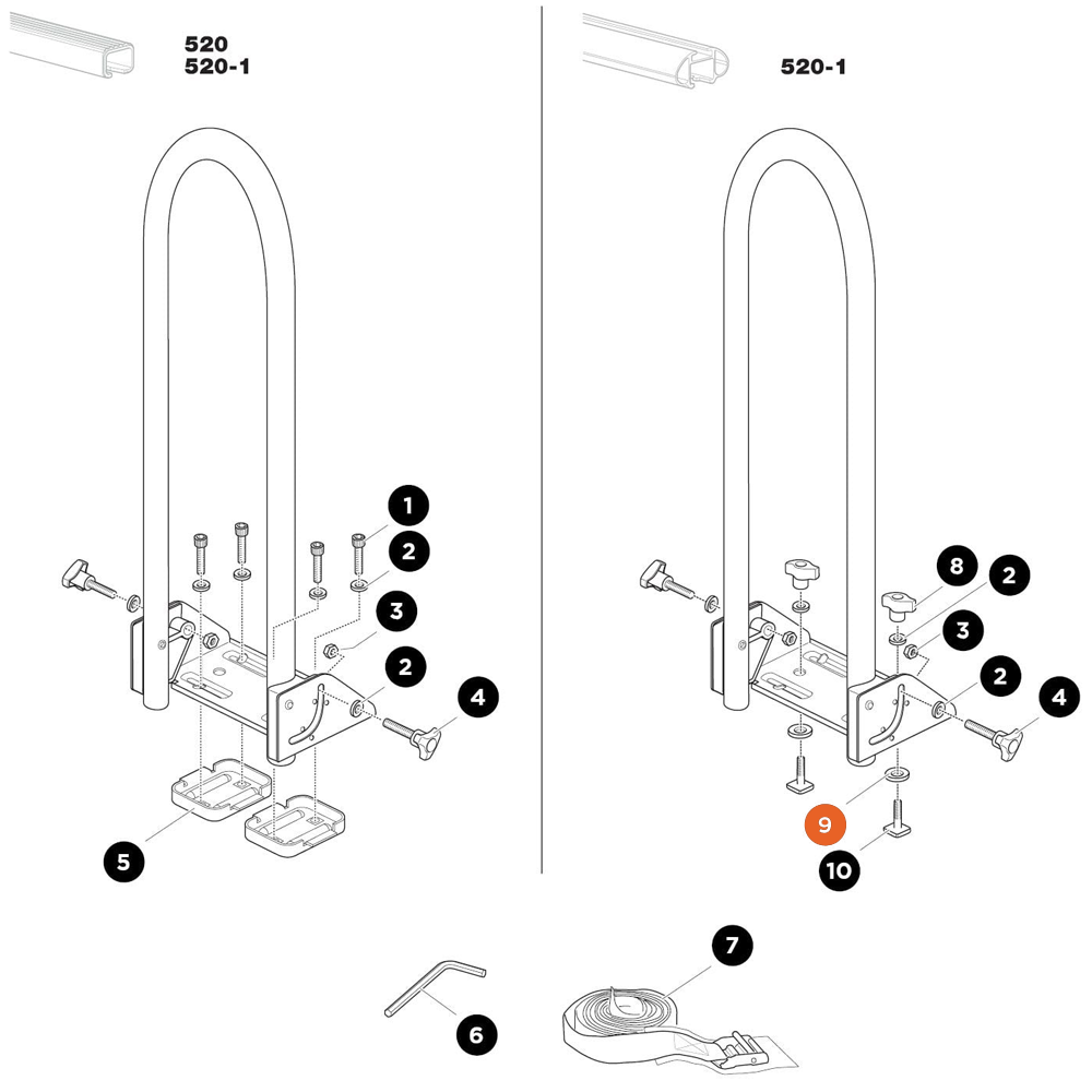 THULE Kayak Support Plastic washer (31023)