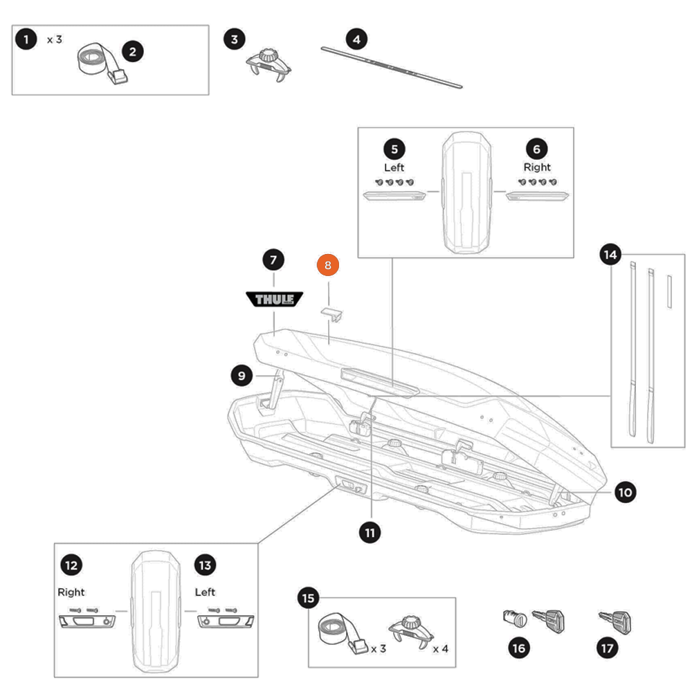 THULE Motion 3 Clip with Tape (55300)
