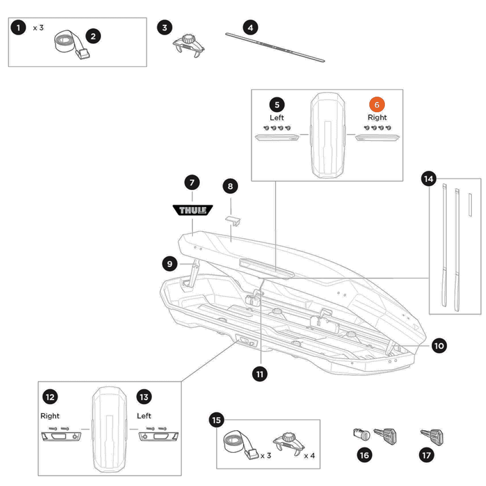 THULE Motion 3 Handle Right (55297)