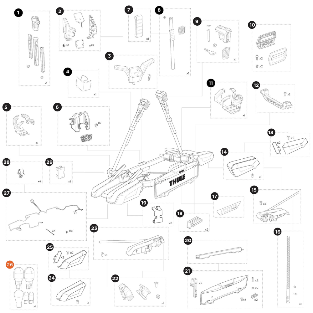 THULE OutPace Bulb-set midipoint VII (55659)