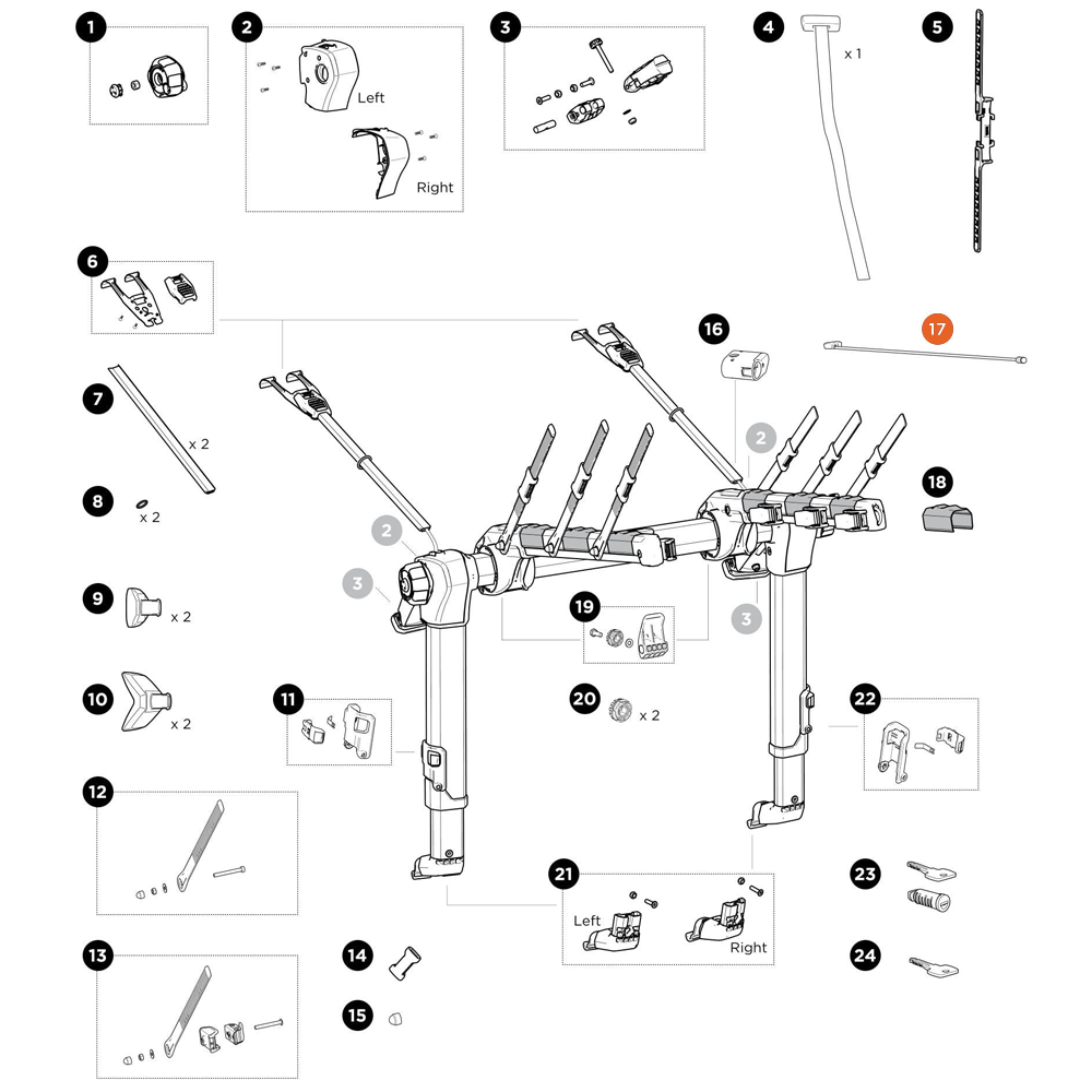 THULE OutWay Hanging 3 Bike Locking 3B (54530)