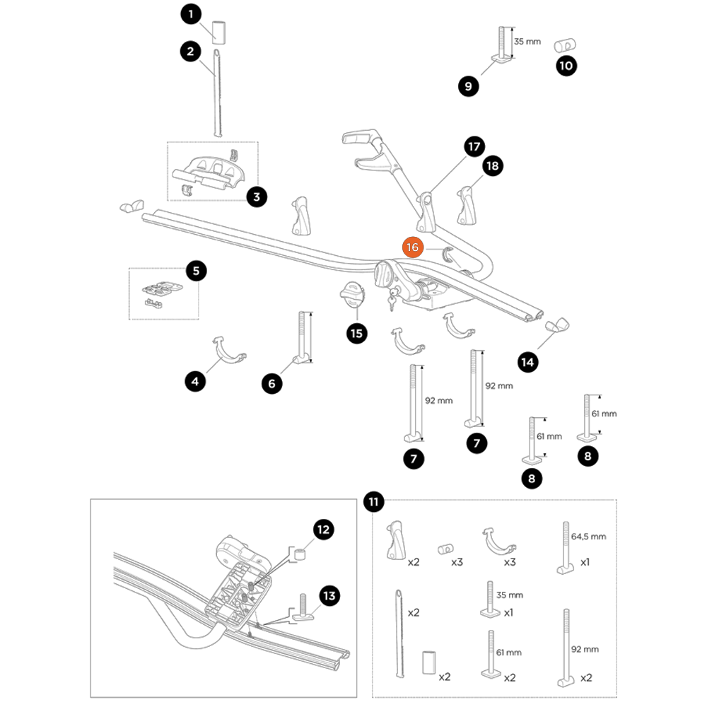 THULE ProRide 591 Center Ring (34389)