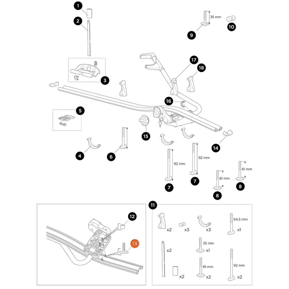 THULE ProRide 591 T-Screw (52543)