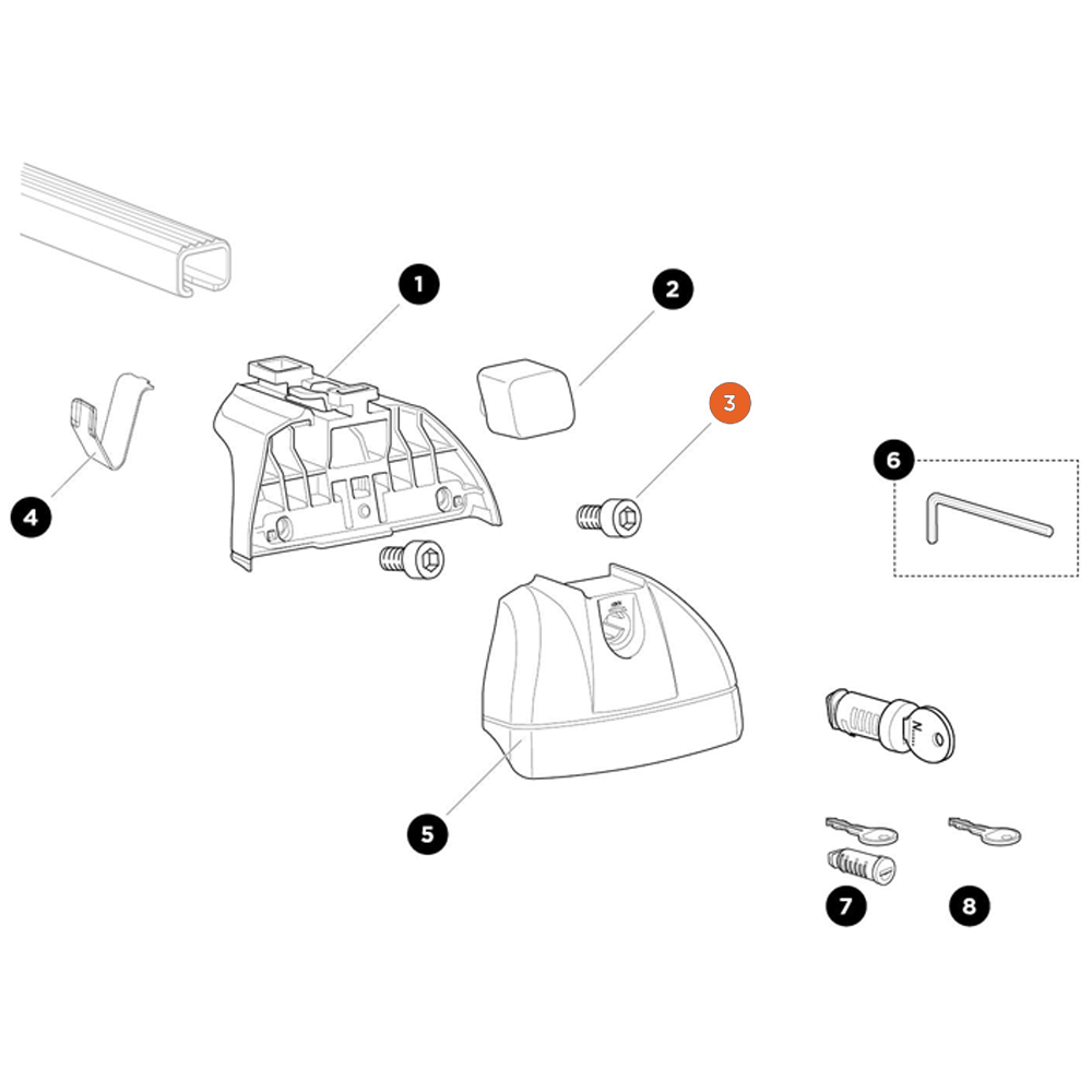 THULE Rapid System 753 Screw MC6S M6X16 (31304)