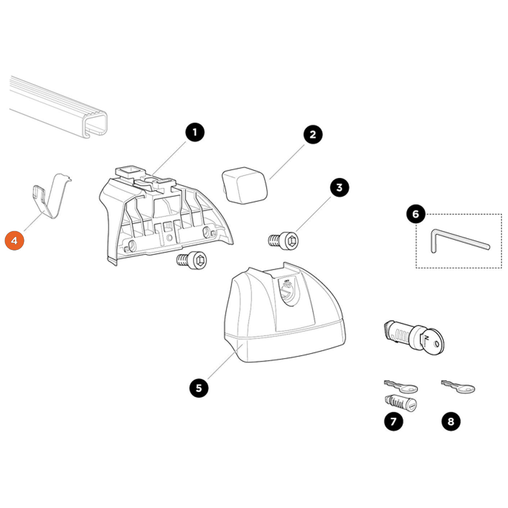 THULE Rapid System 753 Steel spring 753 (52636)