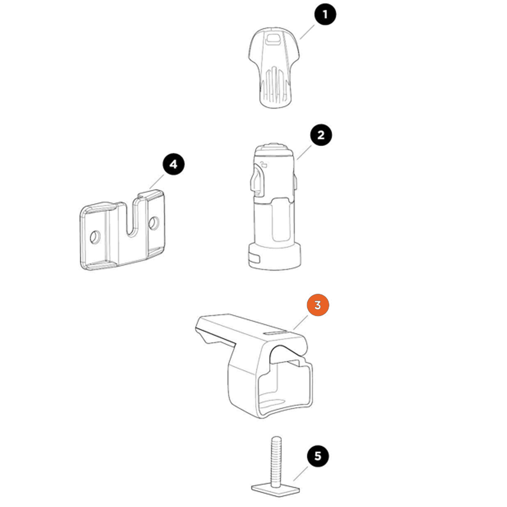 THULE SkiClick Ski Click Clamp Square (52427)