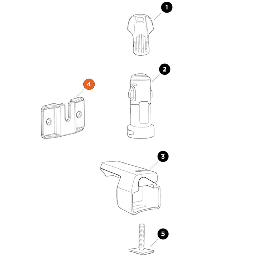 THULE SkiClick Ski click Wall Bracket (52428)