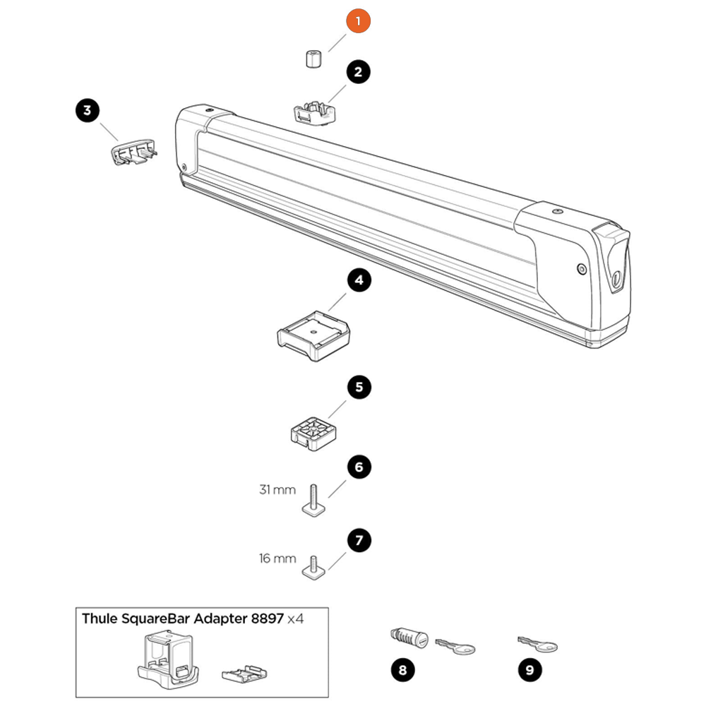 THULE SnowPack Bolt M6x14mm (31742)