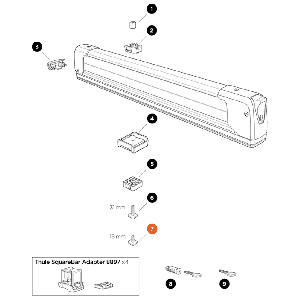 THULE SnowPack Screw M6x16 (50333)