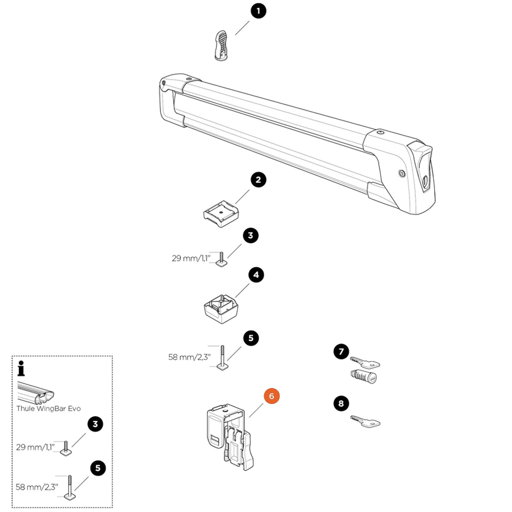 THULE SnowPack Squarebar adapter SnowPack (52621)