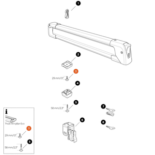 THULE SnowPack T-Track Screw 29mm (54127)