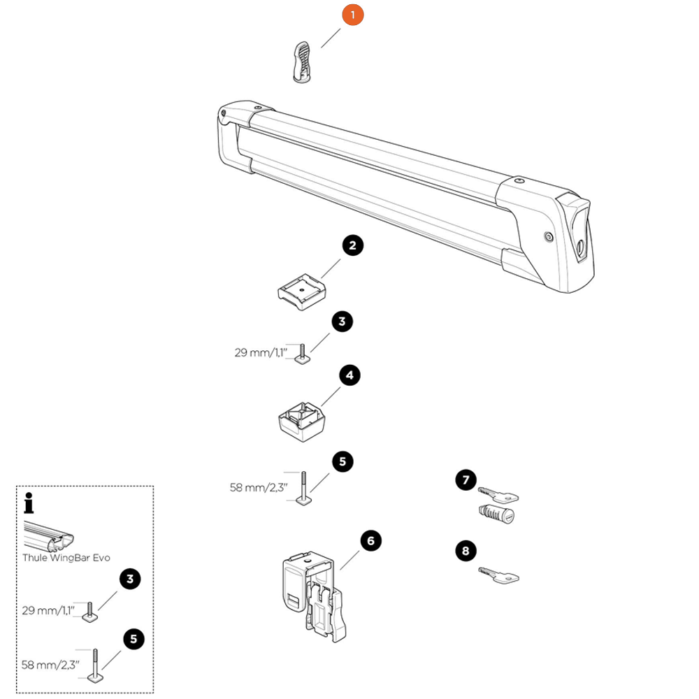 THULE SnowPack Tightening Lever (52619)