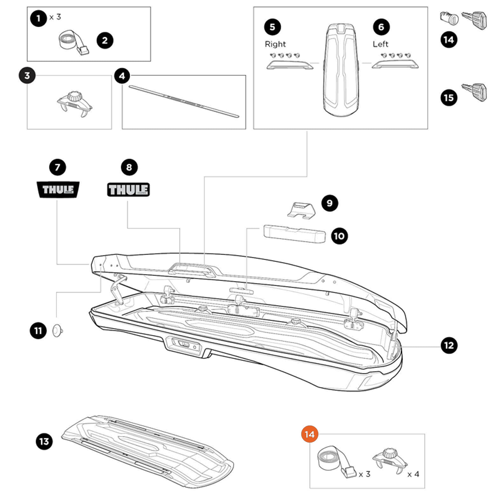 THULE Vector PowerClick G3 and strap kit (55082)