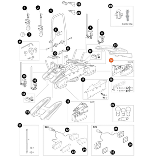 THULE VeloCompact Lamp Holder Set 7-Pin Right (52601)