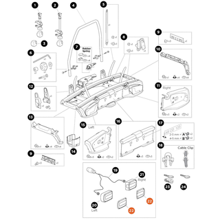 THULE VeloSpace 2 7-pin Lamp Cover MiniPoint 7 pin (54406)