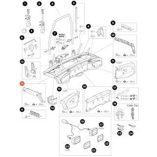 THULE VeloSpace 2 7-pin MtgBag Endcap wheeltrayL 917/8 (52683)
