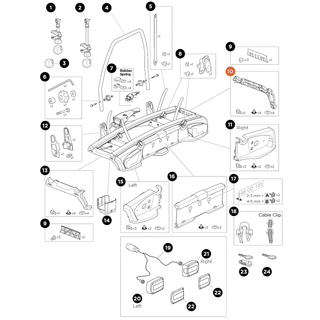 THULE VeloSpace 2 7-pin MtgBag Endcap wheeltrayR 917/8 (52684)