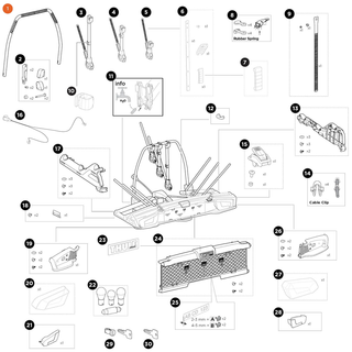 THULE VeloSpace 3 Bike frame holder 3B (55687)