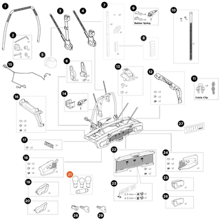 THULE VeloSpace 3 Bulb-set midipoint V (55657)