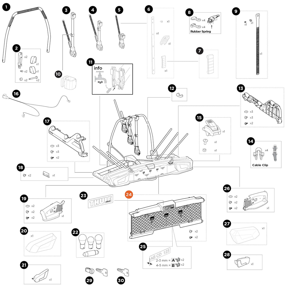 THULE VeloSpace 3 Number plate holder (55688)