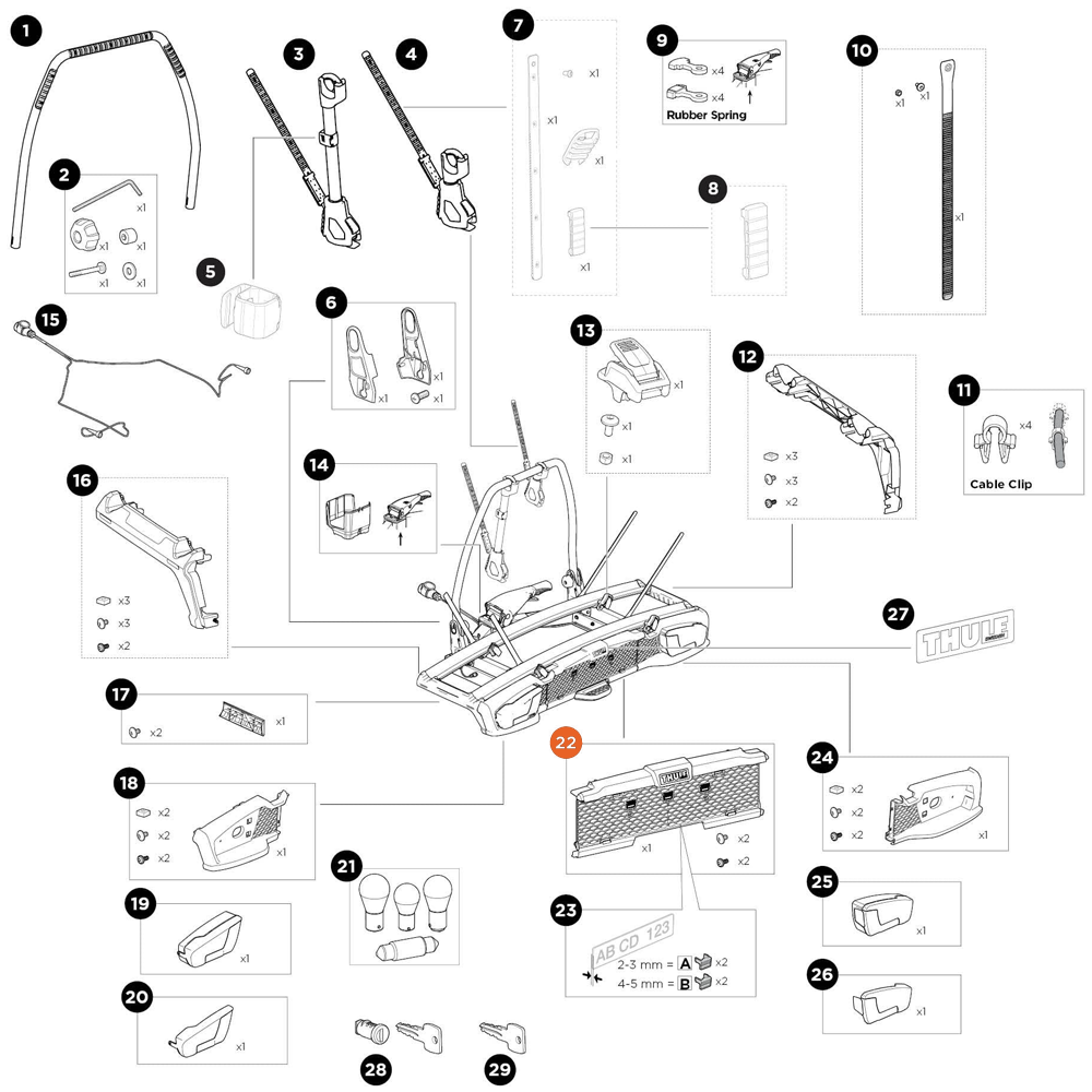 THULE VeloSpace 3 Number plate holder (55688)