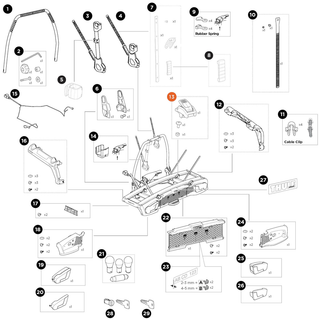 THULE VeloSpace 3 Pump buckle complete (55689)