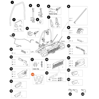 THULE VeloSpace XT 938 2 Bike Carrier (13 Pin) Bulb-set midipoint V (55657)