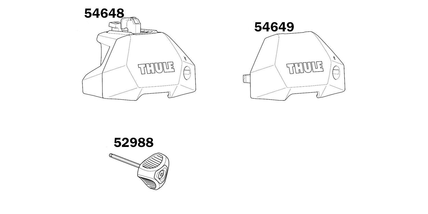 Thule 7107 Evo Fixpoint Complete Foot (54648)