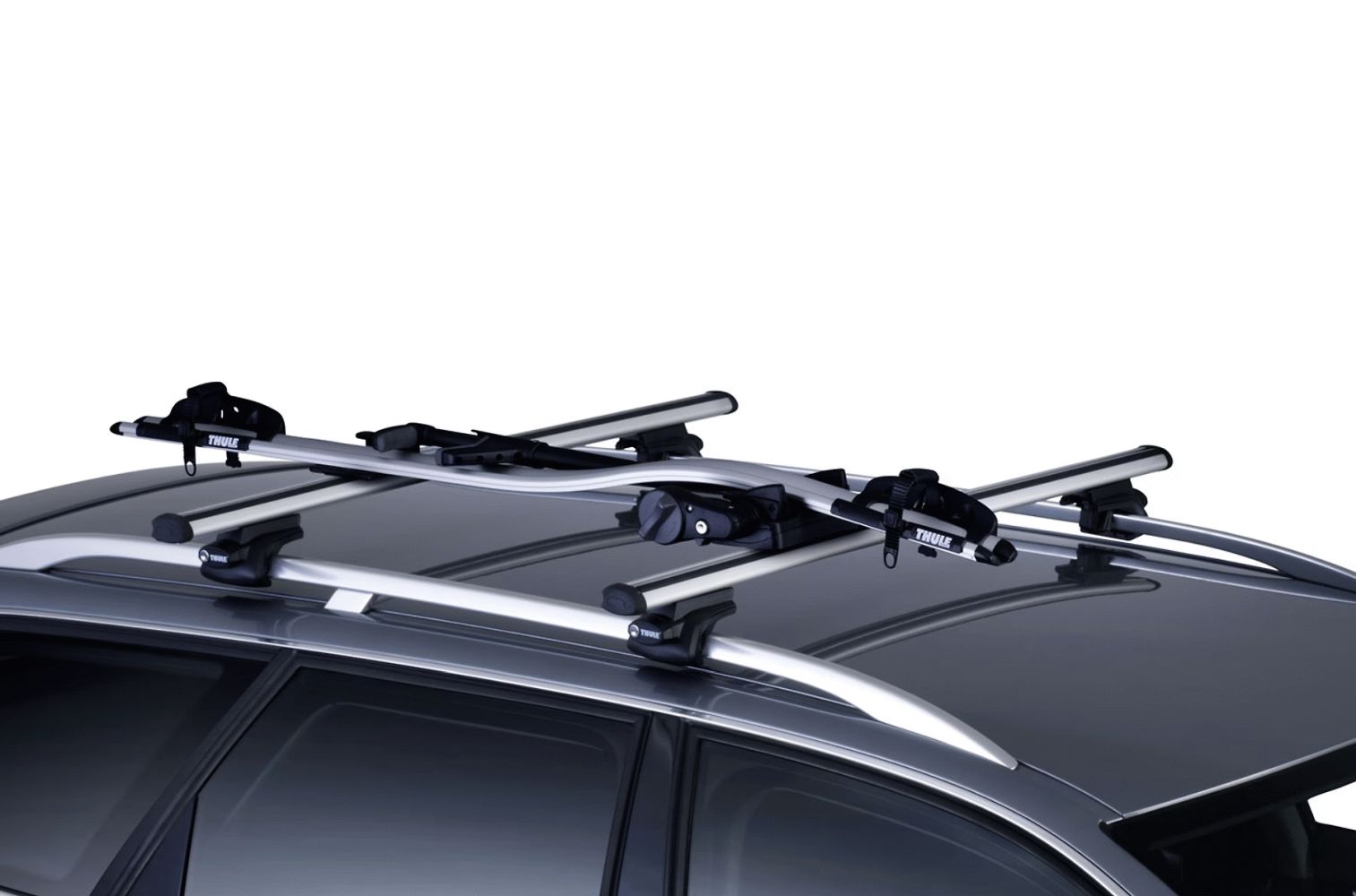 THULE ProRide 591 Aluminium Roof-Mounted Upright Bike Carrier x 2
