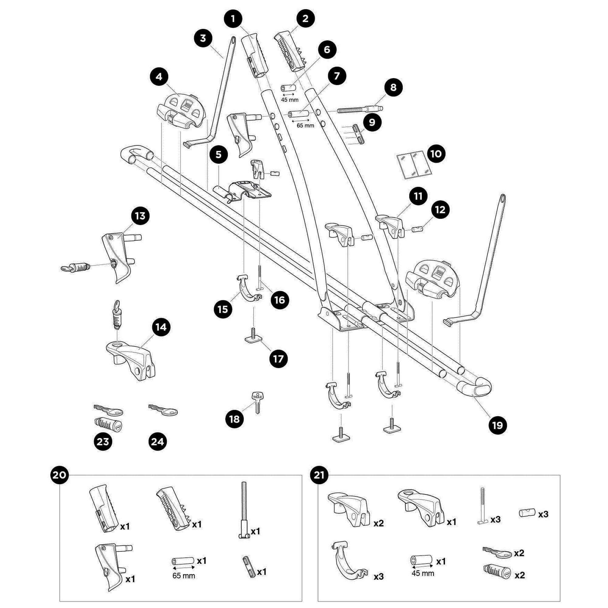 Thule FreeRide 532 Spare Parts